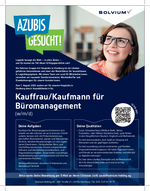 Stellenanzeige für Azubis -- Kauffrau/Kaufmann für Büromanagement